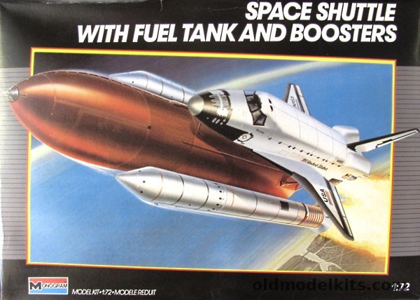 Monogram 1/72 Space Shuttle With Fuel Tank and Boosters, 85-4170 plastic model kit